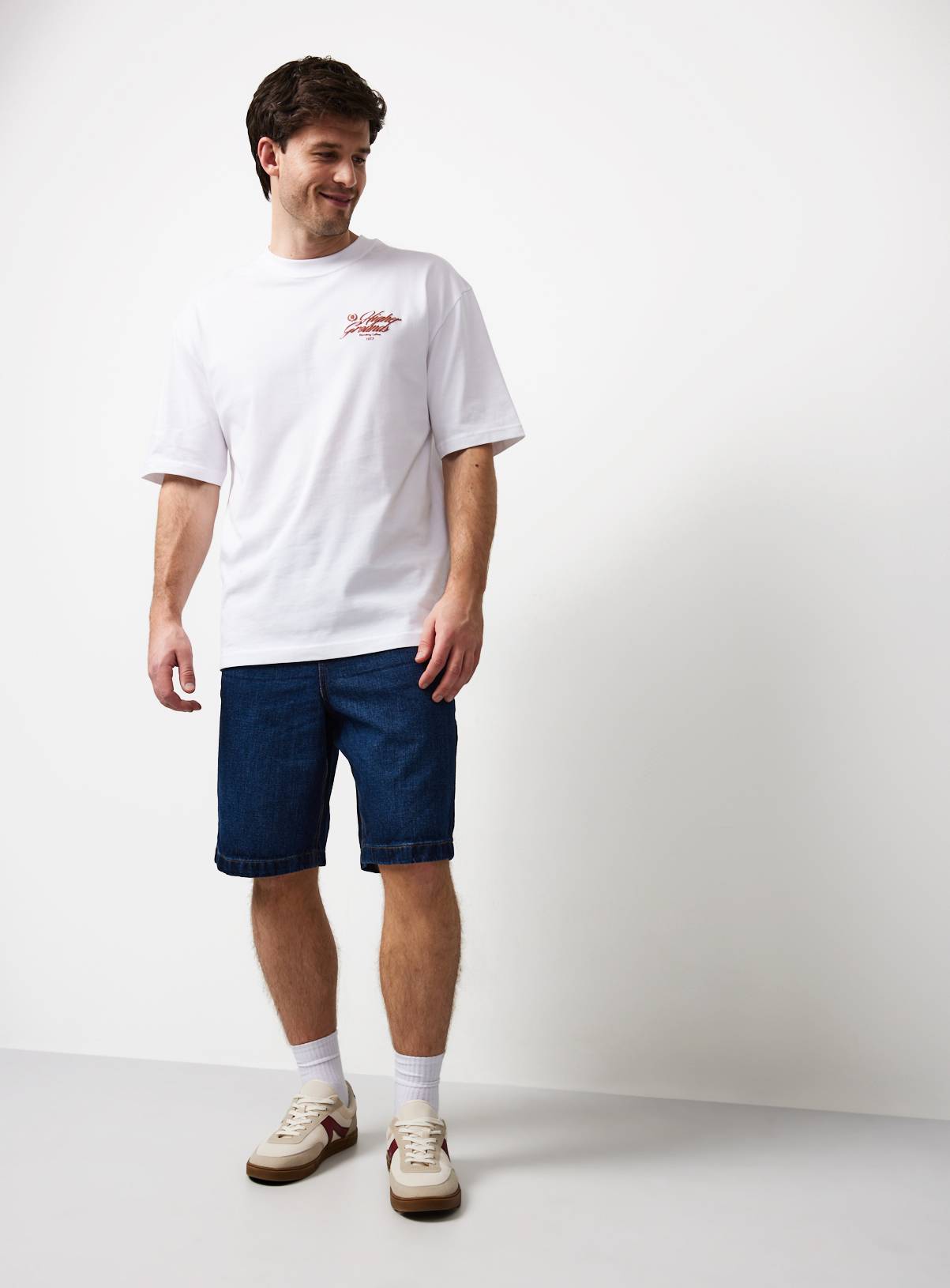 Dark Denim Baggy Shorts 42 - Image 2